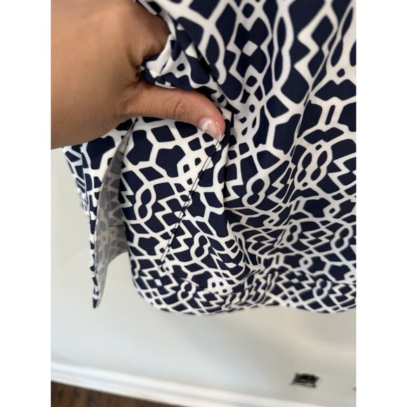 Jude Connally Chris Tunic Women Size XS Blue Geometric Print Catalina Cloth 1944 - Picture 6 of 10